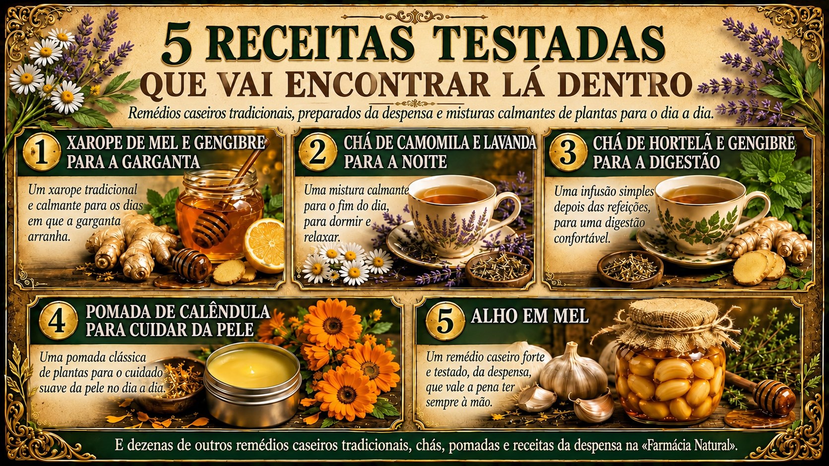 5 receitas testadas do pack